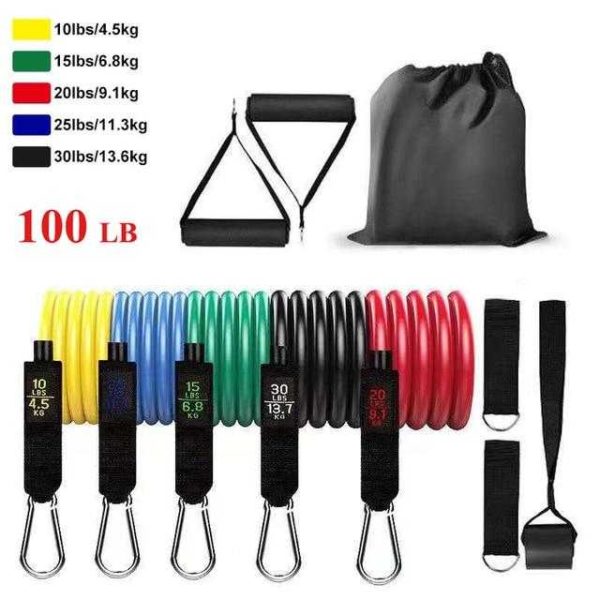 11 Pcs Elastic Resistance Bands Sets