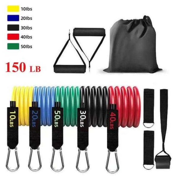 11 Pcs Elastic Resistance Bands Sets