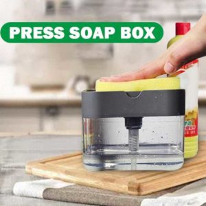 2-in-1 Soap Pump Dispenser With Sponge Holder