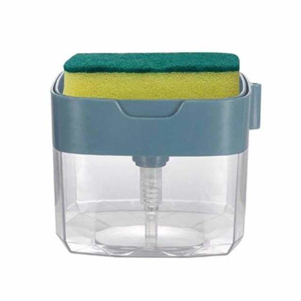 2-in-1 Soap Pump Dispenser With Sponge Holder