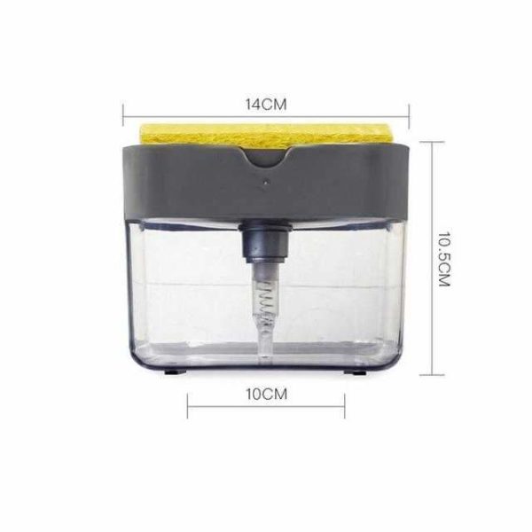 2-in-1 Soap Pump Dispenser With Sponge Holder