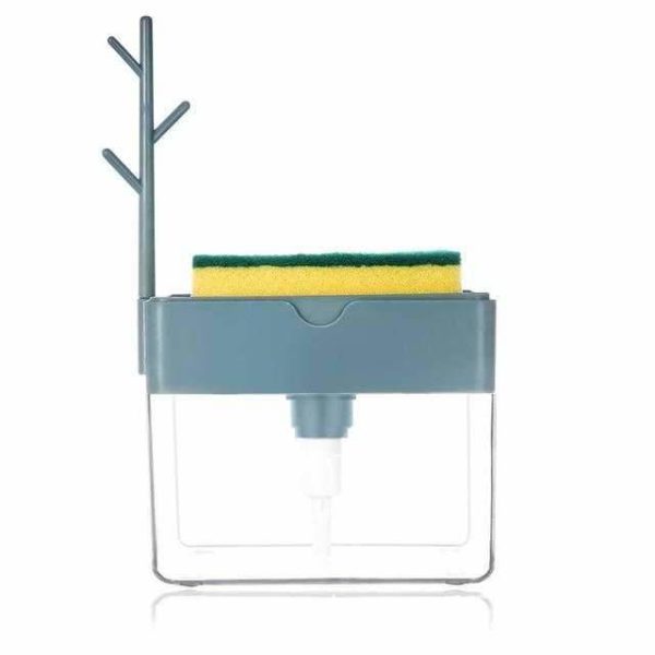 2-in-1 Soap Pump Dispenser With Sponge Holder