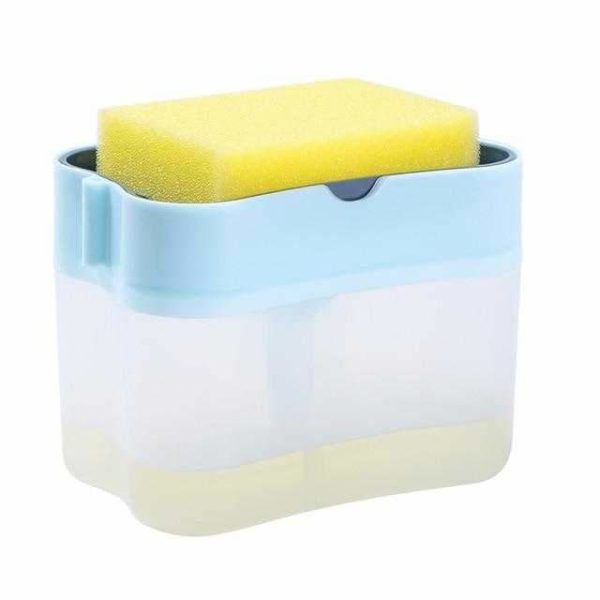 2-in-1 Soap Pump Dispenser With Sponge Holder