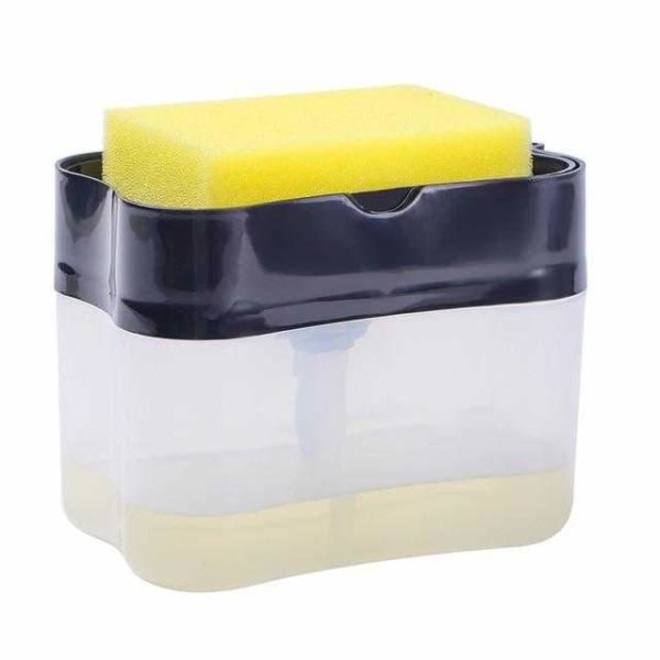 2-in-1 Soap Pump Dispenser With Sponge Holder