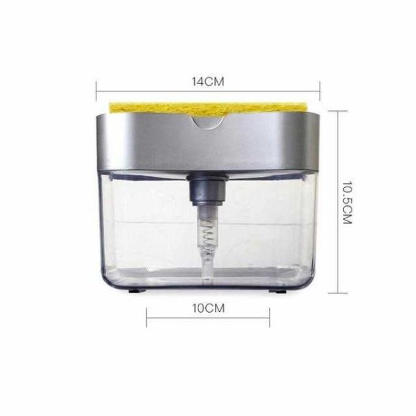 2-in-1 Soap Pump Dispenser With Sponge Holder