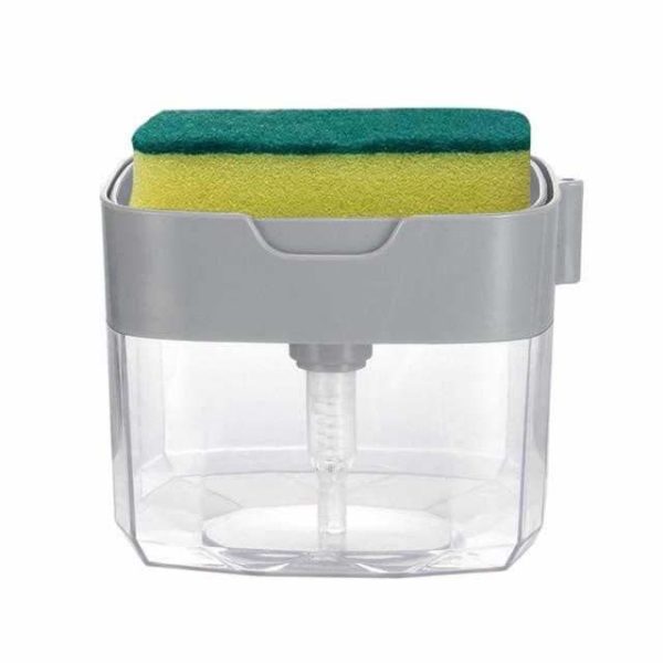 2-in-1 Soap Pump Dispenser With Sponge Holder