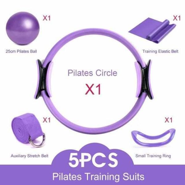 5PCS Yoga Ball Magic Ring Pilates Fitness and Exercise