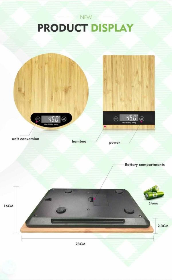 Bamboo Kitchen Scale