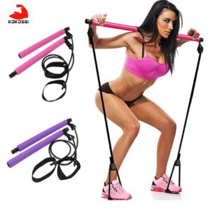 New Fitness Pilates Bar Kit with Resistance Band Fitness and Exercise