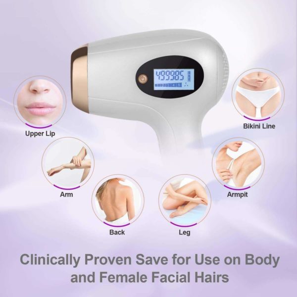 Permanent Painless Laser Hair Remover Device SHAVE AND LASER HAIR REMOVAL