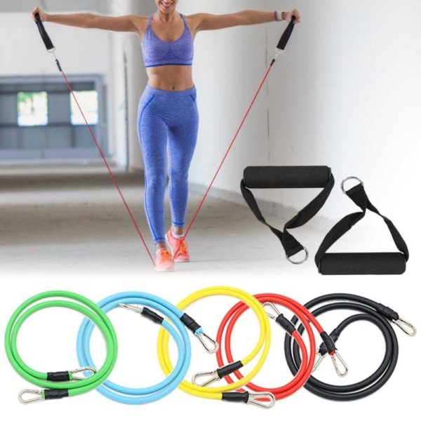 Resistance Bands Set (11pcs) Fitness and Exercise