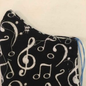 Reusable Musical Notes Face Cover- 5Ply DIY Face Covers