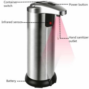 Stainless Steel Infrared Touch less Liquid Dispenser