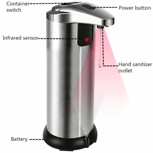 Stainless Steel Infrared Touch less Liquid Dispenser