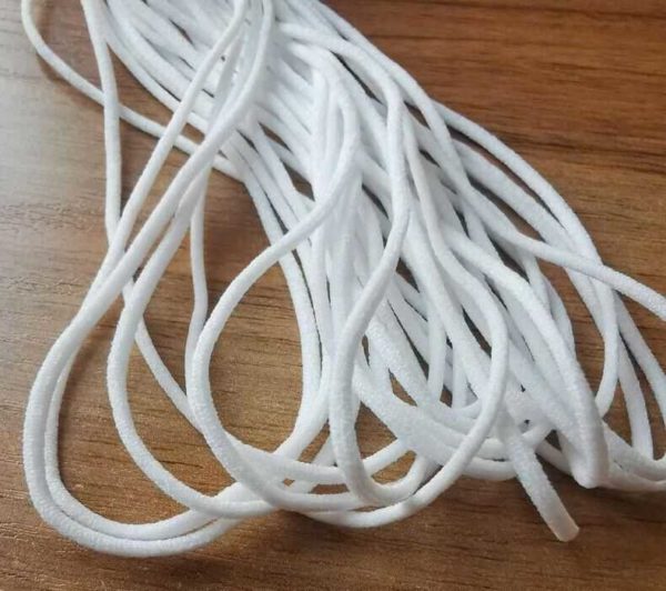 White Elastic 10 yards 3mm 1/8" Flat Elastic for Sewing