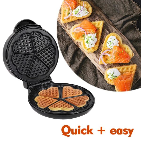 Heart Waffle Maker- Non-Stick Waffle Griddle Iron - AayanHealth